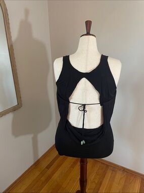 Black Cutout Tie-Back mini dress or Tank Top